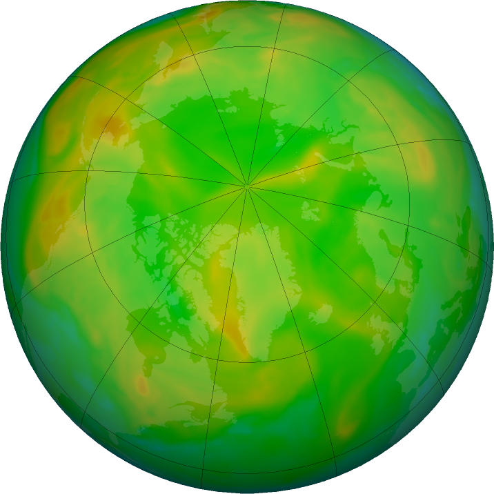Arctic ozone map for 12 June 2022